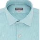 Camisa social masculina Van Heusen Classic/Regular Fit Performance Stretch, sem rugas, com gola flexível e micropigmento, tamanho pied-de-poule, azul, tamanho 17,5 x 34-35