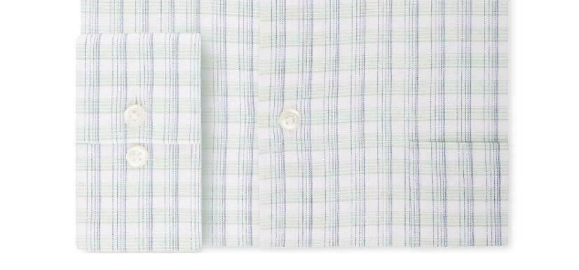 Camisa social masculina Van Heusen Classic Fit, sem vincos, com gola flexível e elástica, azul, tamanho 17-36-37