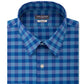 Camisa social masculina Van Heusen Fit Flex Collar Check Aqua Tamanho 17-34-35