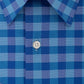 Camisa social masculina Van Heusen Fit Flex Collar Check Aqua Tamanho 17-34-35