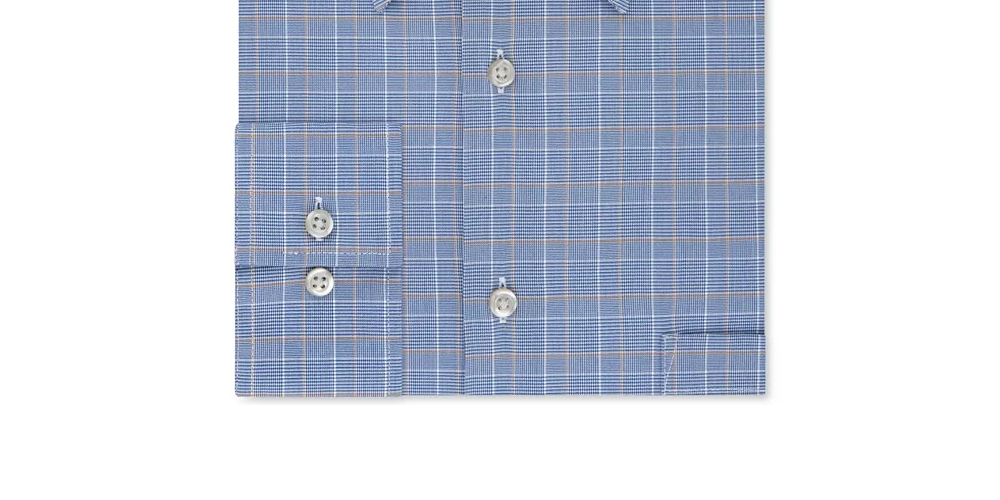 Camisa social masculina Van Heusen Flex sem vincos, azul médio, tamanho 15,5 x 34 x 35