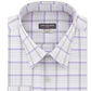 Camisa social xadrez Van Heusen masculina, corte clássico, sem rugas, com gola flexível e elástica, cinza, tamanho 15-34-35