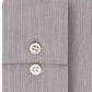 Camisa social listrada Van Heusen masculina com ajuste flexível e gola cinza, tamanho 32x33