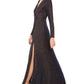 Vestido de noite feminino com cintura marcada
