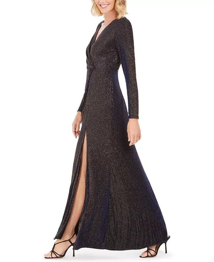 Vestido de noite feminino com cintura marcada