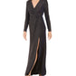 Vestido de noite feminino com cintura marcada