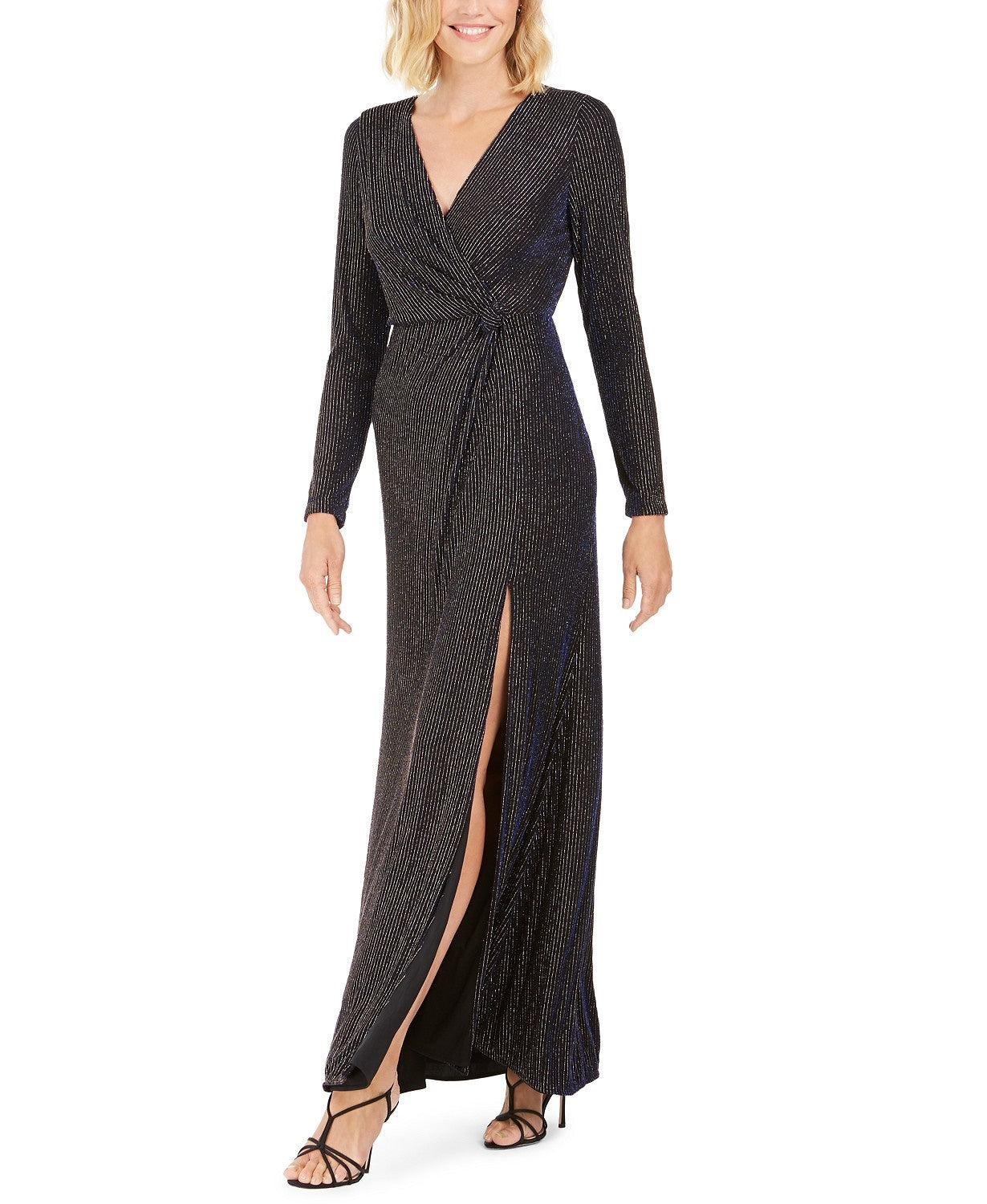 Vestido de noite feminino com cintura marcada