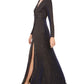 Vestido de noite feminino com cintura marcada
