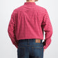 Camisa xadrez masculina Club Room vermelha escura tamanho pequeno