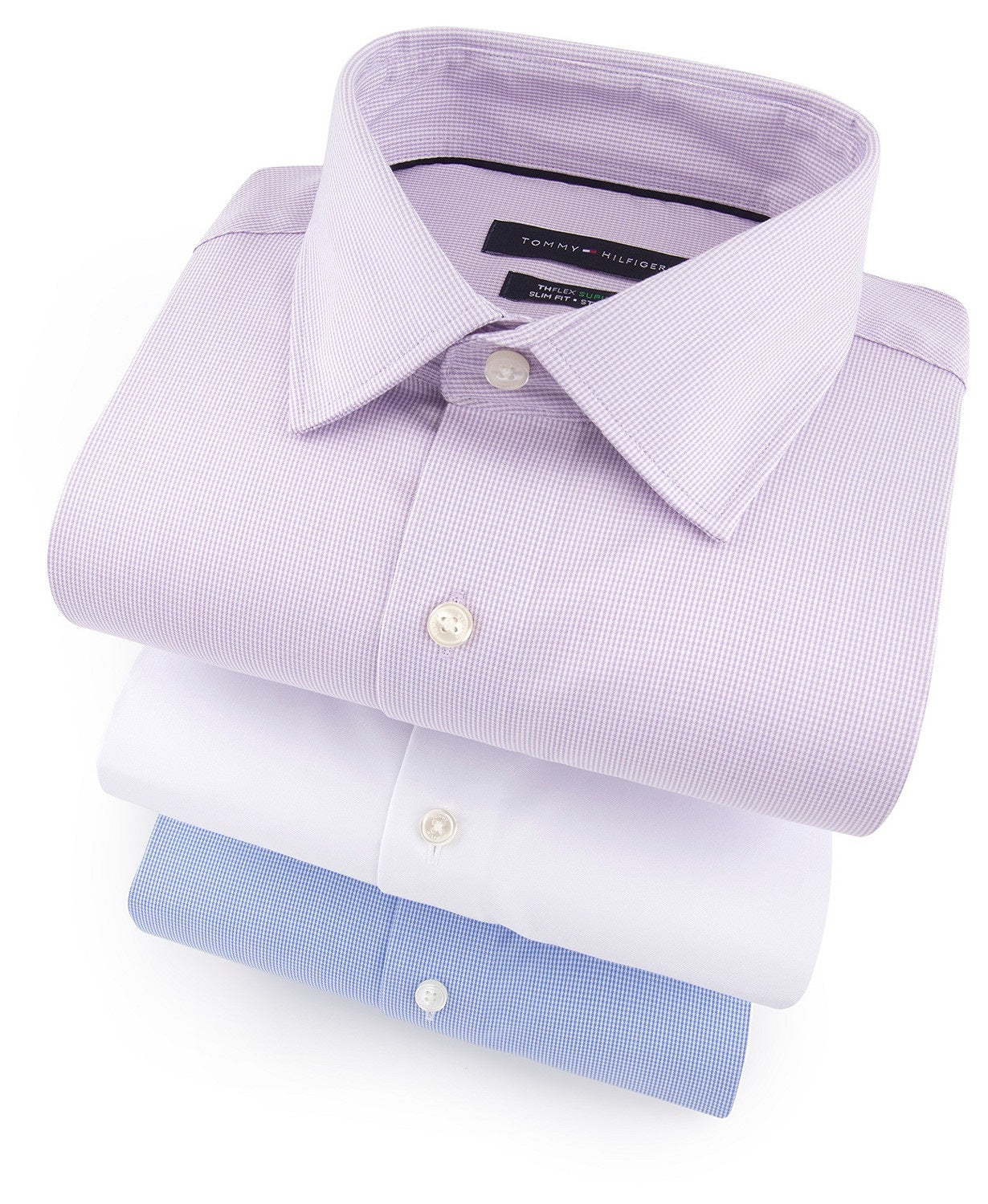 Camisa social masculina Tommy Hilfiger Slim-Fit Performance Stretch Check tamanho 15,5x32-33