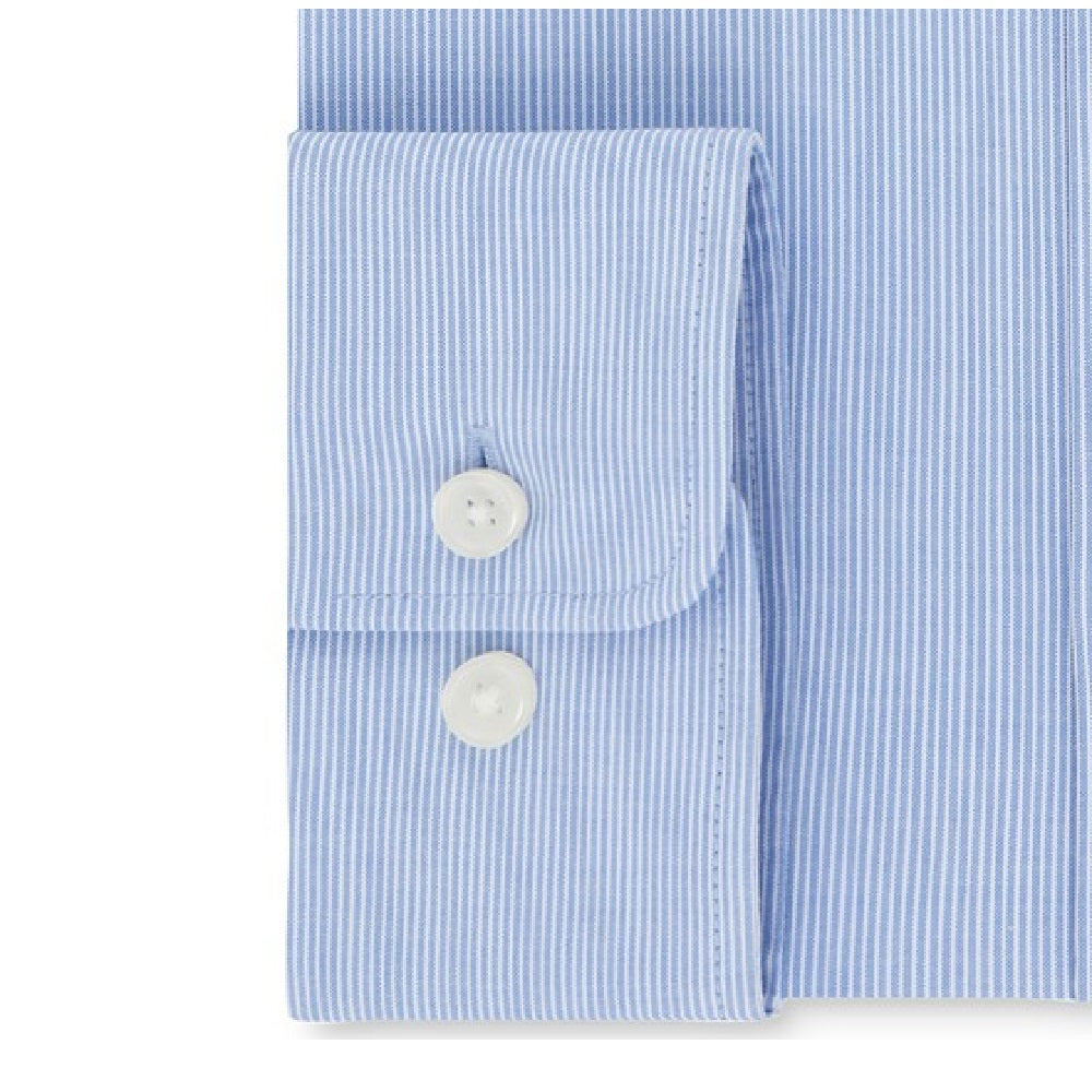 Camisa social listrada fina Tommy Hilfiger masculina TH Flex Collar 15,5x32-33