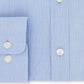 Camisa social Tommy Hilfiger masculina com ajuste atlético e desempenho elástico TH Flex Collar Fineline Stripe, azul, tamanho 17,5 x 34-35