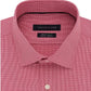 Camisa social masculina Tommy Hilfiger Slim-Fit, sem necessidade de passar, com estampa elástica, xadrez, vermelha brilhante, tamanho 16,5 x 32-33