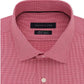 Camisa social masculina Tommy Hilfiger Slim-Fit, sem necessidade de passar, com estampa elástica, xadrez, vermelha brilhante, tamanho 16,5 x 32-33