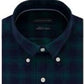 Camisa social masculina xadrez clássica Tommy Hilfiger, verde-escuro, tamanho 16,5 x 32-33