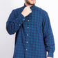 Camisa social xadrez masculina Tommy Hilfiger Classic-Fit verde-escuro tamanho 32-33