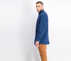 Camisa social xadrez masculina Tommy Hilfiger Classic-Fit verde-escuro tamanho 32-33