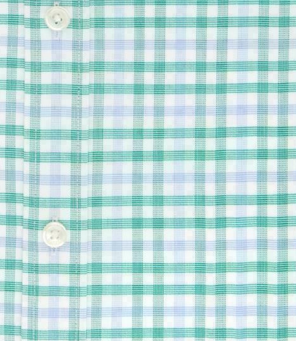 Camisa social masculina xadrez Tommy Hilfiger Athletic-Fit, tamanho 17,5 x 34-35, cor limão