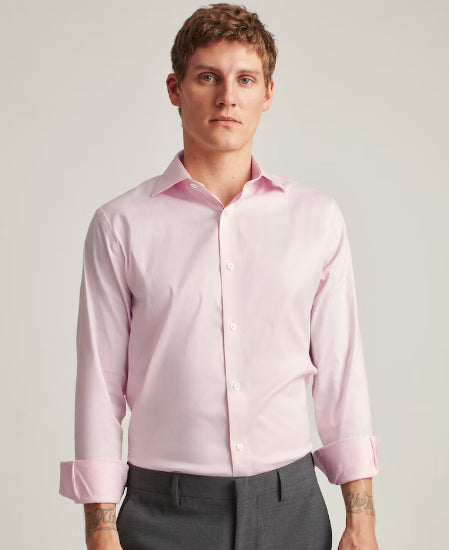 Camisa social masculina Tommy Hilfiger Big &amp; Tall Slim-Fit Performance Stretch Check, rosa, tamanho 19, 34-35