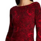 Vestido de coquetel Ralph Lauren feminino, com decote em V e comprimento até o joelho, vermelho, tamanho 16