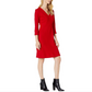 Vestido Dobby Fit-and-Flare Feminino Ralph Lauren Vermelho Tamanho 4