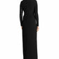 Vestido Ralph Lauren Feminino Manga Longa com Lantejoulas Preto Tamanho 4
