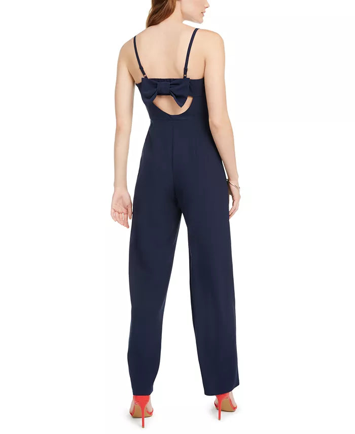 Macacão Trixxi Juniors com laço nas costas, azul marinho, tamanho 5