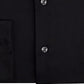 Camisa social masculina Arrow com gola aberta e ajuste ajustado, preta, tamanho 15,5 x 32-33