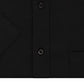 Camisa social masculina Arrow com gola aberta e ajuste ajustado, preta, tamanho 32x33