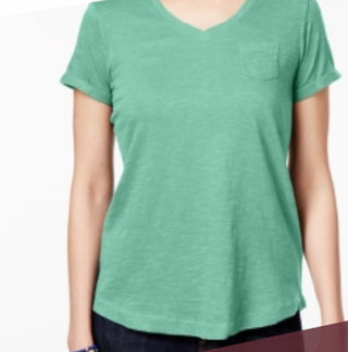 Camisa feminina John Ashford Big And Tall de manga comprida, verde, tamanho pequeno