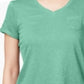 Camisa feminina John Ashford Big And Tall de manga comprida, verde, tamanho pequeno