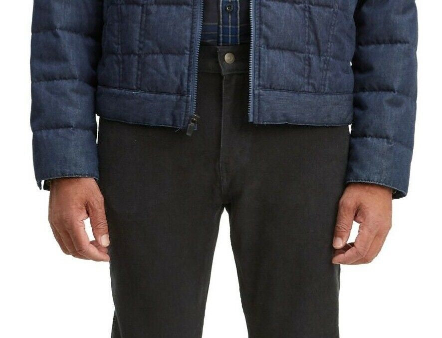 Calça Levi's 502 Taper Veludo Cotelê Masculina Preta Tamanho 29X32