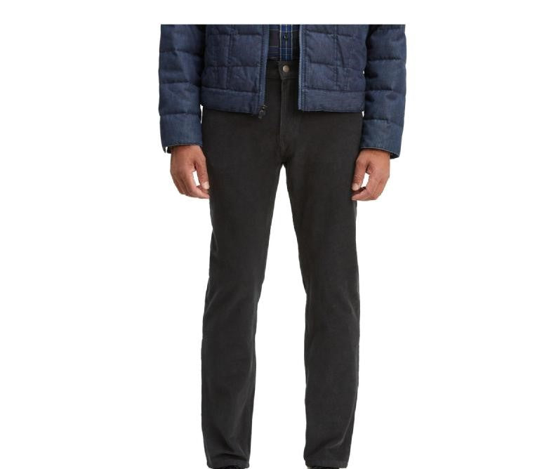 Calça Levi's Masculina 502 Taper Veludo Cotelê Preta Tamanho 34X29