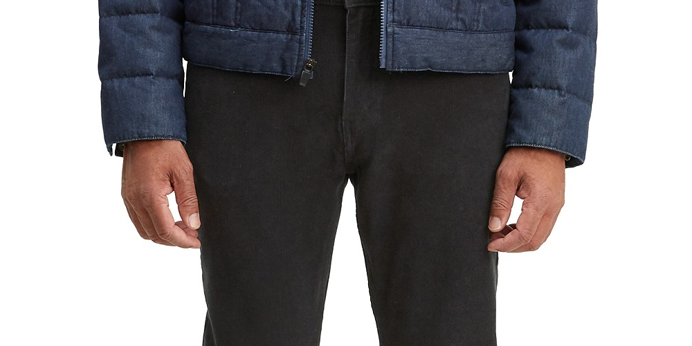 Calça Levi's 502 Taper Veludo Cotelê Masculina Preta Tamanho 34X34