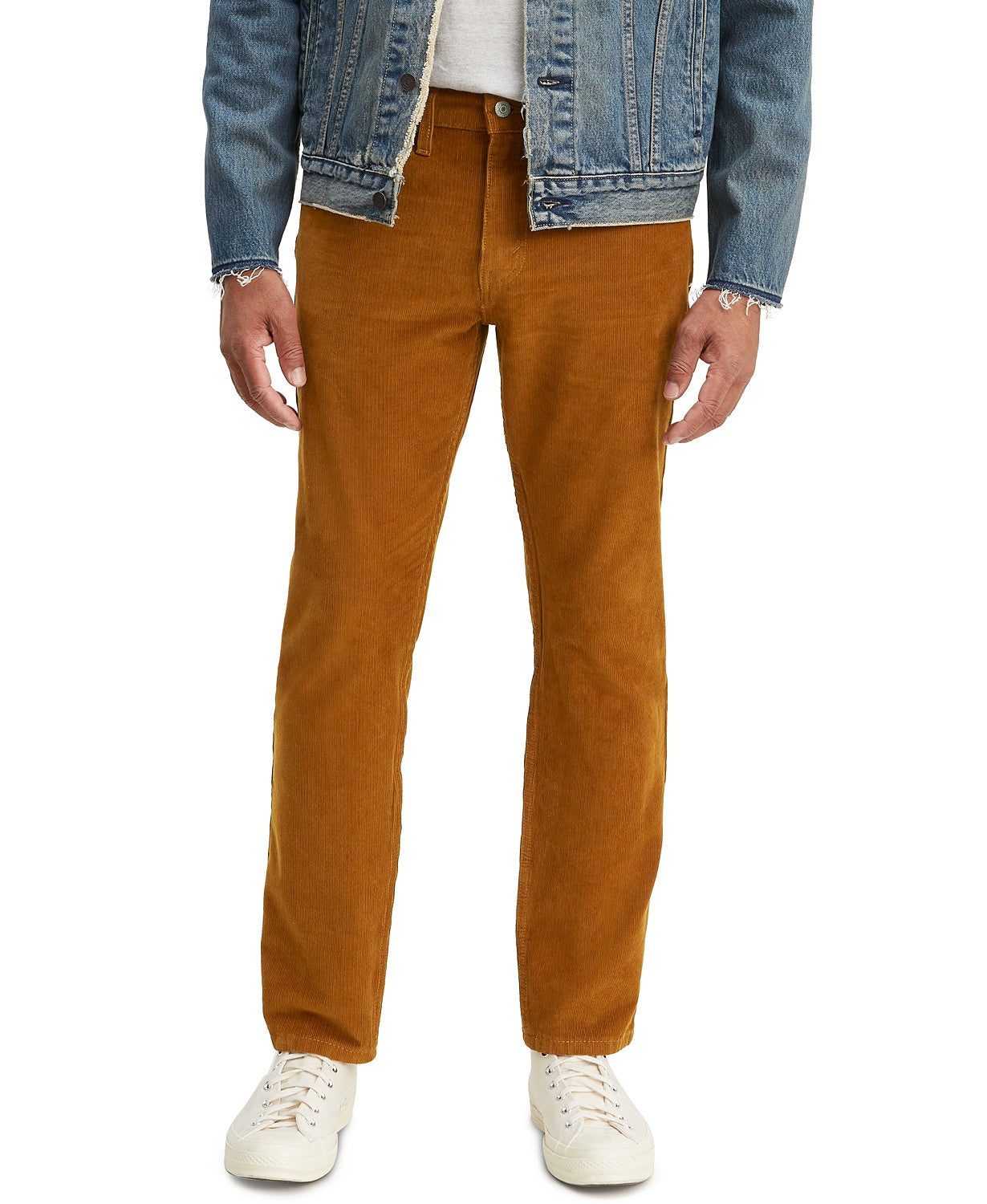 Calça Levi's 502 Taper Veludo Cotelê Masculina Marrom Tamanho 31X30