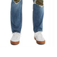 Calça Jeans Levi's Masculina 502 Tapered Fit Rasgada com Estampa Camuflada Reparadora Azul Tamanho 38X30