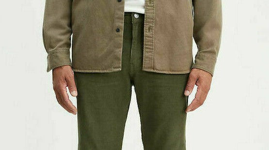 Calça Levi's 502 Taper Veludo Cotelê Masculina Verde Tamanho 36X30