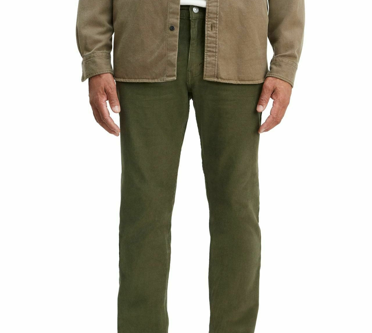 Calça Levi's 502 Taper Veludo Cotelê Masculina Verde Tamanho 38X30