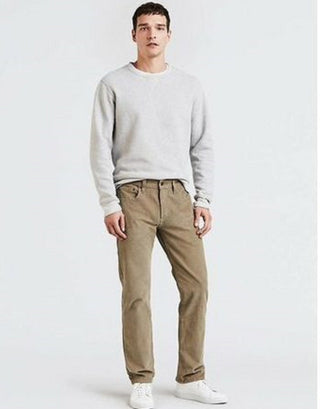Calça Levi's 502 Taper Veludo Cotelê Masculina Marrom Tamanho 31X30