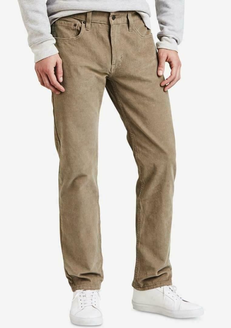 Calça Levi's 502 Taper Veludo Cotelê Masculina Marrom Tamanho 32X34