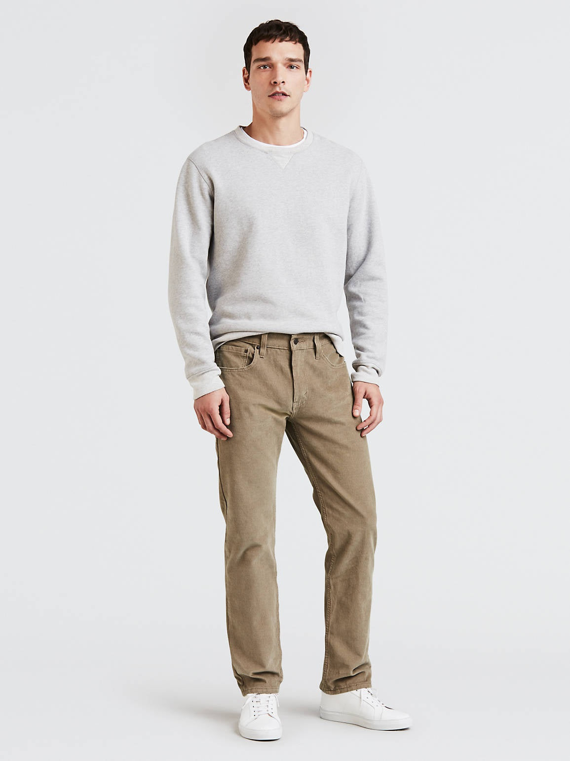 Calça Levi's 502 Taper Veludo Cotelê Masculina Marrom Tamanho 34X32