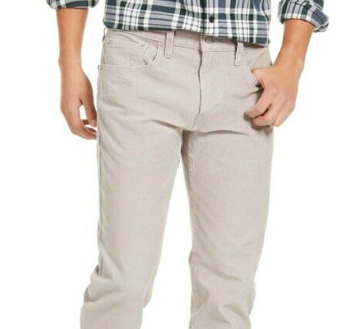 Calça Levi's 502 Taper Veludo Cotelê Masculina Cinza Tamanho 34X32