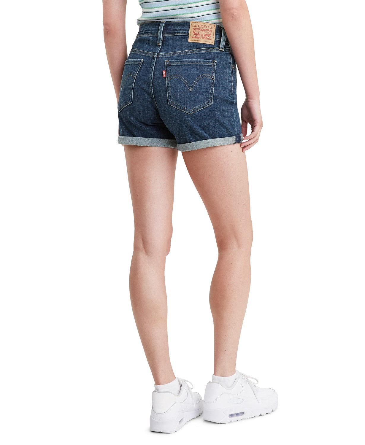 Shorts Levi's Femininos de Comprimento Médio Azul Tamanho 25