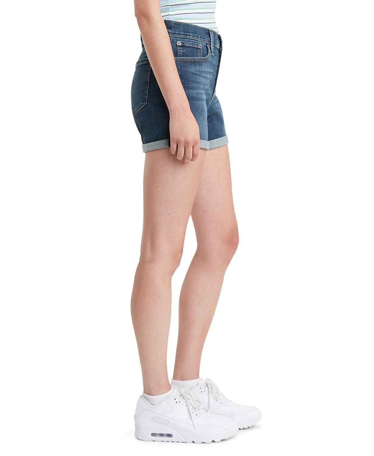 Shorts Levi's Femininos de Comprimento Médio Azul Tamanho 25