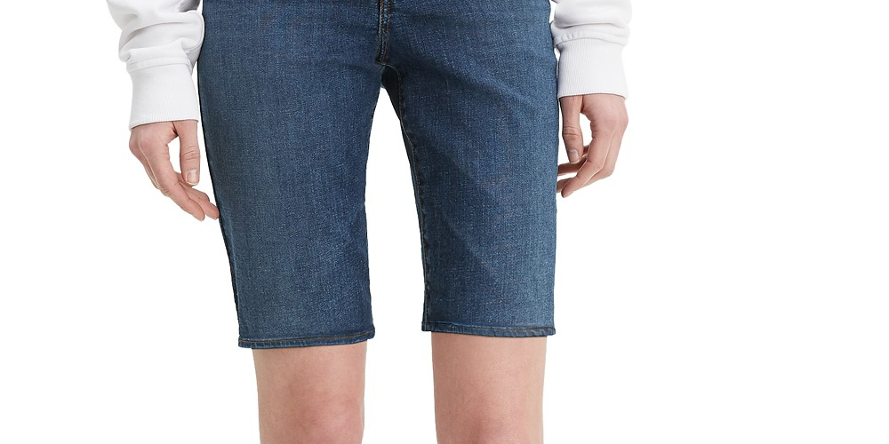 Bermuda jeans feminina Levi's azul escuro tamanho 24