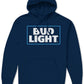 Moletom com capuz masculino com logotipo Bud Light, tamanho azul marinho, extra grande