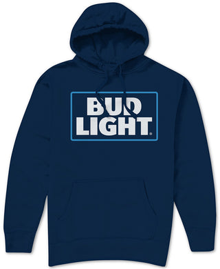 Moletom com capuz masculino com logotipo Bud Light, tamanho azul marinho, extra grande