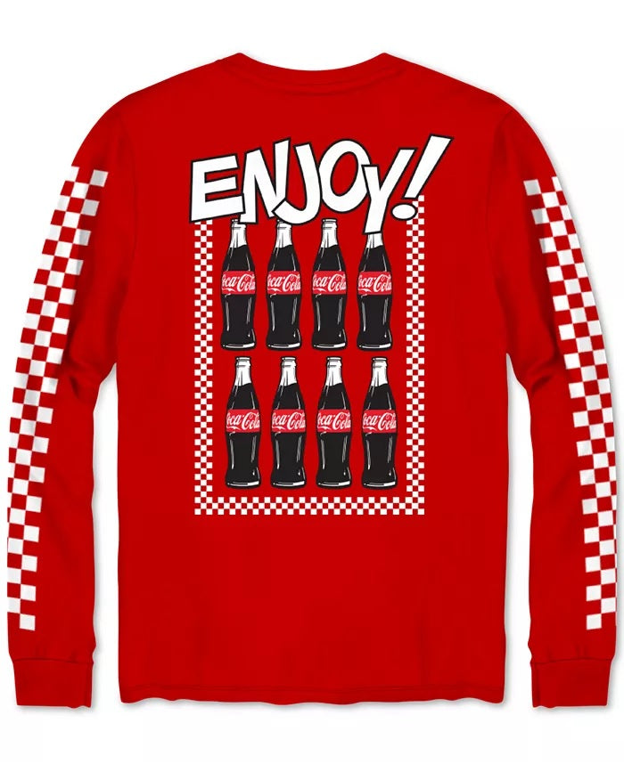 Camiseta Coca-Cola Enjoy Masculina Estampada Vermelha Tamanho XX-G