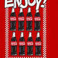 Camiseta Coca-Cola Enjoy Masculina Estampada Vermelha Tamanho XX-G