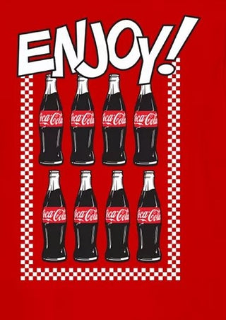 Camiseta Coca-Cola Enjoy Masculina Estampada Vermelha Tamanho XX-G